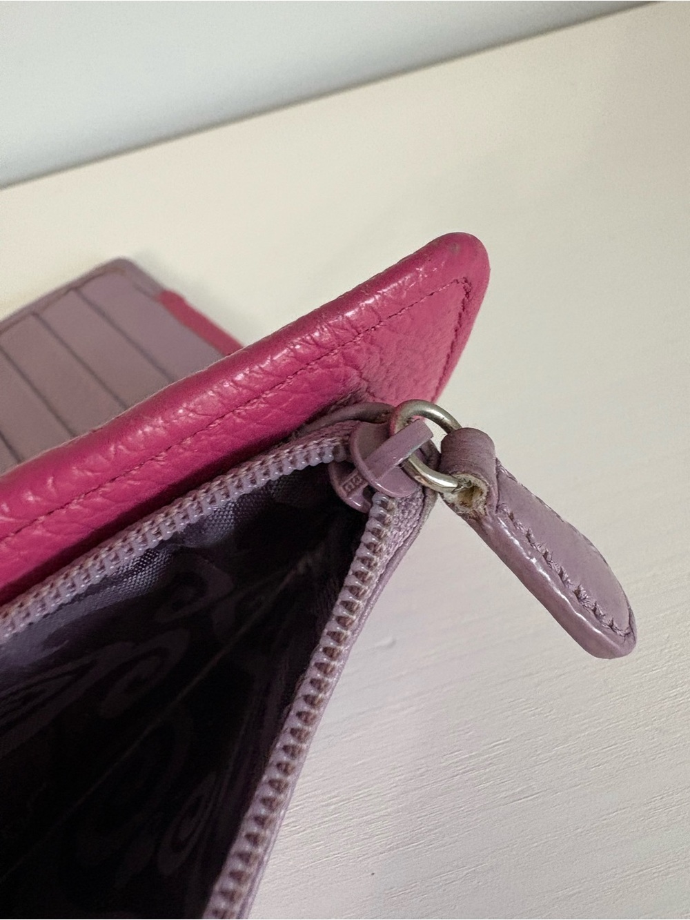 Brighton Barbados Pink Lilac Leather Large Pocket Wallet Coquette Whimsygoth - Picture 8 of 10